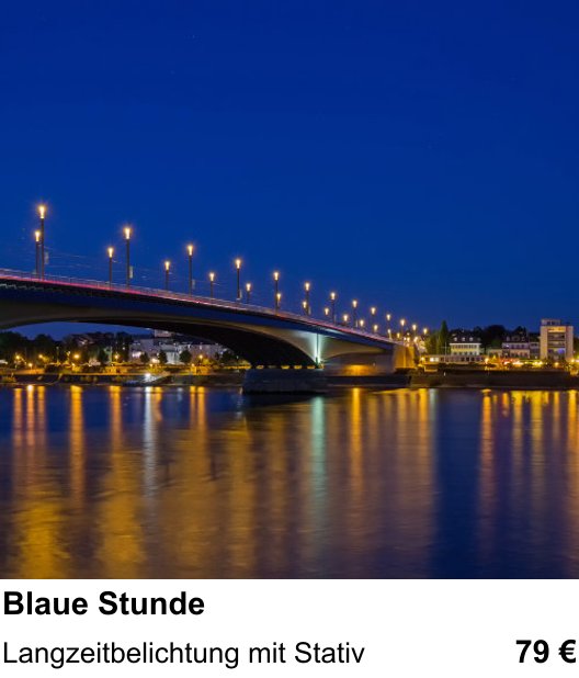 Kamera-Fotokurs in Bonn: Abendfotografie mit Stativ