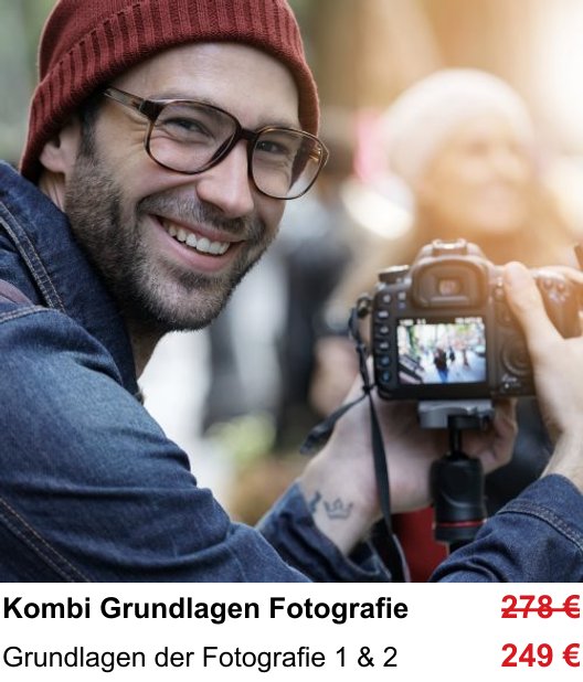 Kamera-Fotokurs in Bonn: Kamera-Grundlagen als Komplettkurs