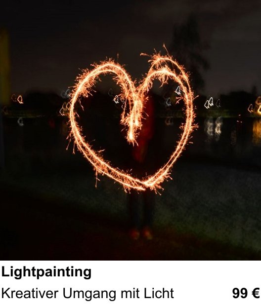 Kamera-Fotokurs in Bonn: Lightpainting
