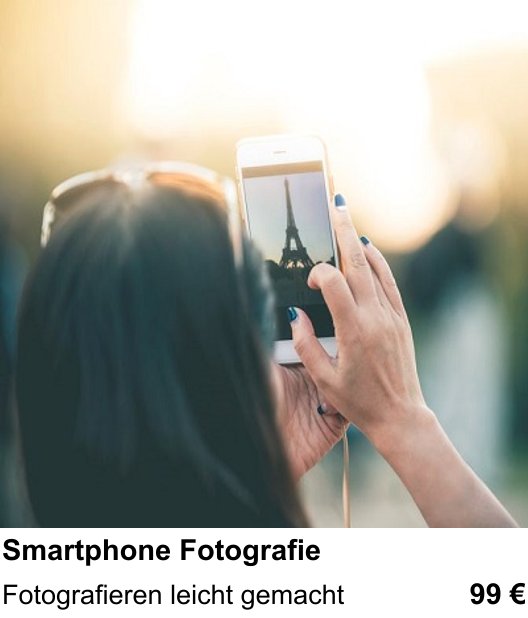 Kamera-Fotokurs in Bonn: Smartphone Fotografie