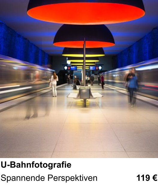 Kamera-Fotokurs in Bonn: U-Bahnfotografie
