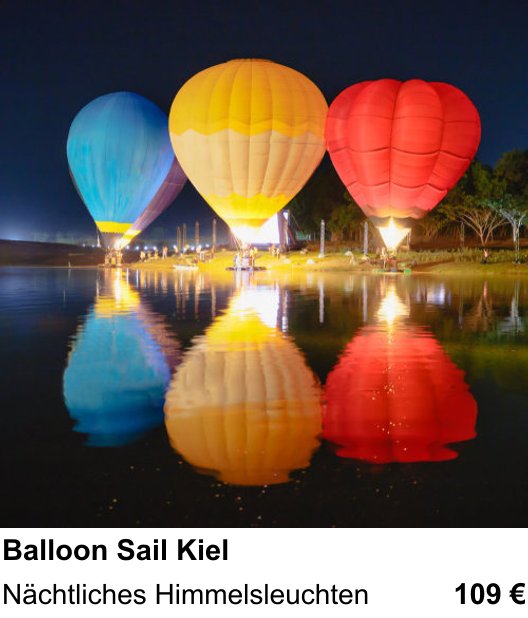 Intensiver Foto-Workshop über Balloon Sail Kiel: Nächtliches Himmelsleuchten