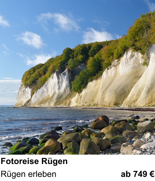 Intensiver Foto-Workshop über Fotoreise Rügen: Rügen erleben
