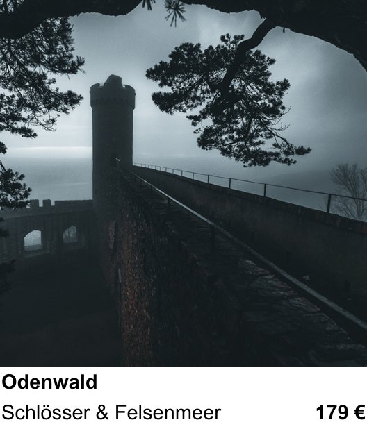 Intensiver Foto-Workshop über Odenwald: Schlösser & Felsenmeer